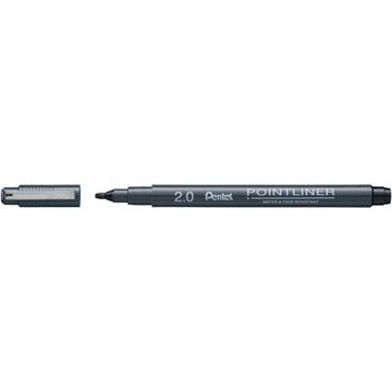 Pentel S20P-C20A Kugelschreiber Schwarz Stick-Kugelschreiber Fein 1 Stück(e)