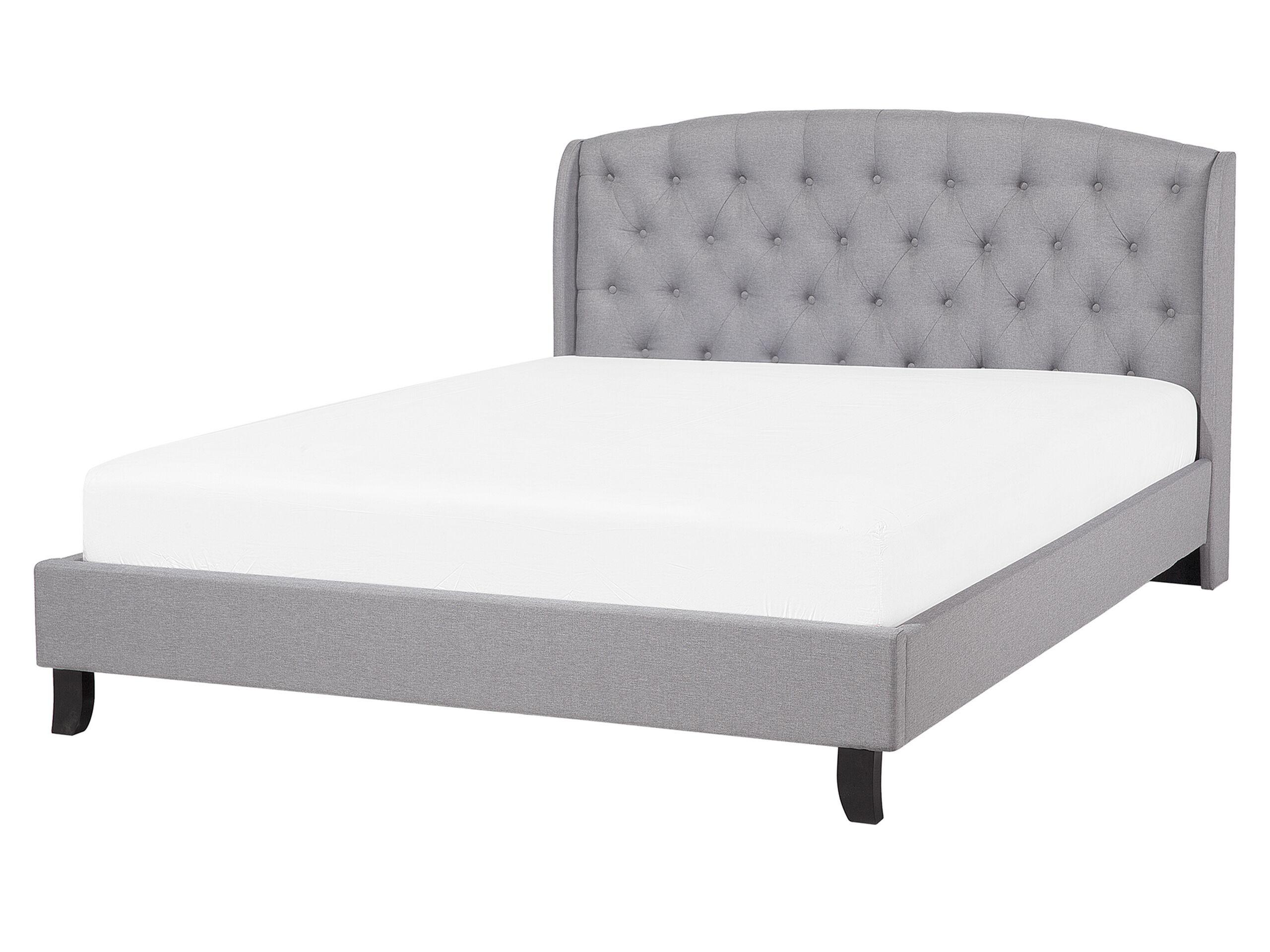 Beliani Letto con rete a doghe en Poliestere Glamour BORDEAUX  