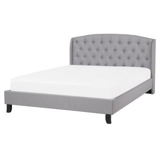 Beliani Letto con rete a doghe en Poliestere Glamour BORDEAUX  