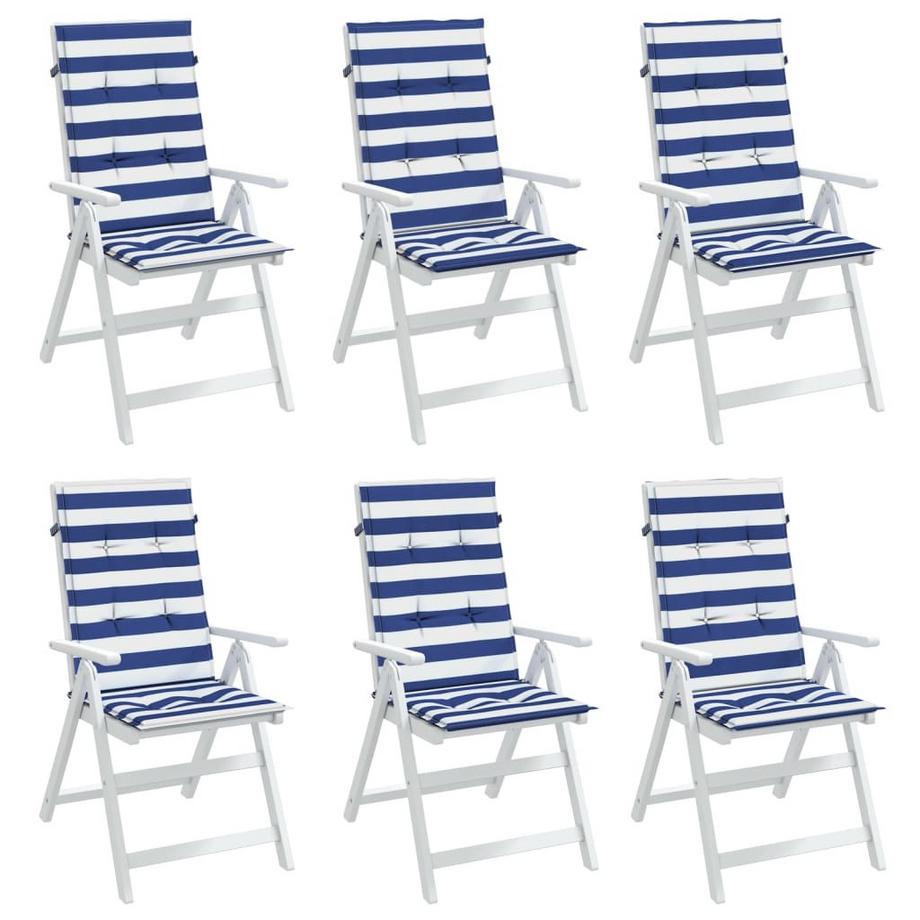VidaXL Coussin de chaise à dossier haut tissu  