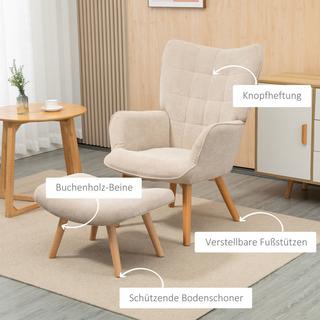 HOMCOM Fauteuil à oreilles  