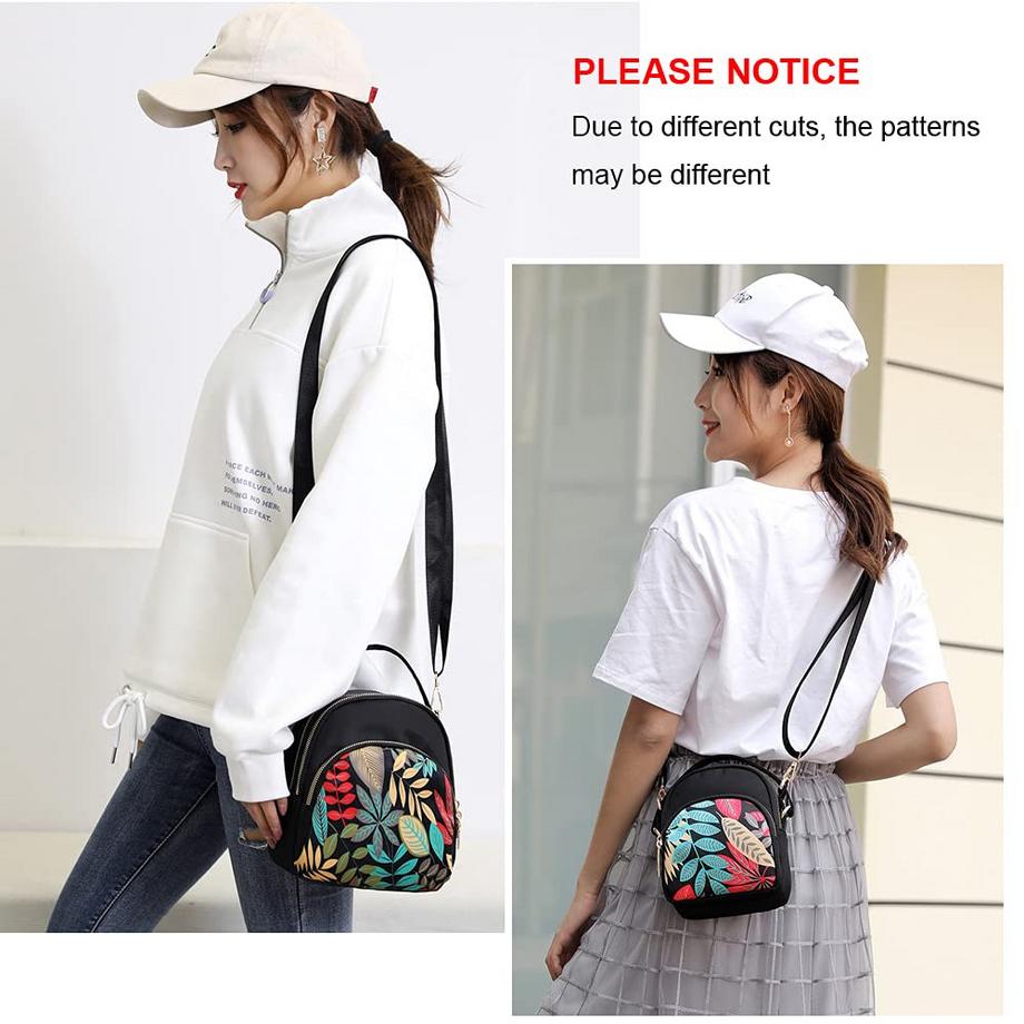 Only-bags.store Petit Sac Bandoulière Sac à Main Fourre-tout Mini Sac à Dos Nylon  