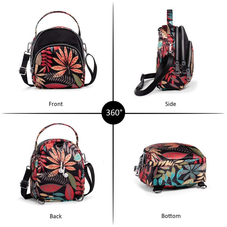 Only-bags.store Petit Sac Bandoulière Sac à Main Fourre-tout Mini Sac à Dos Nylon  