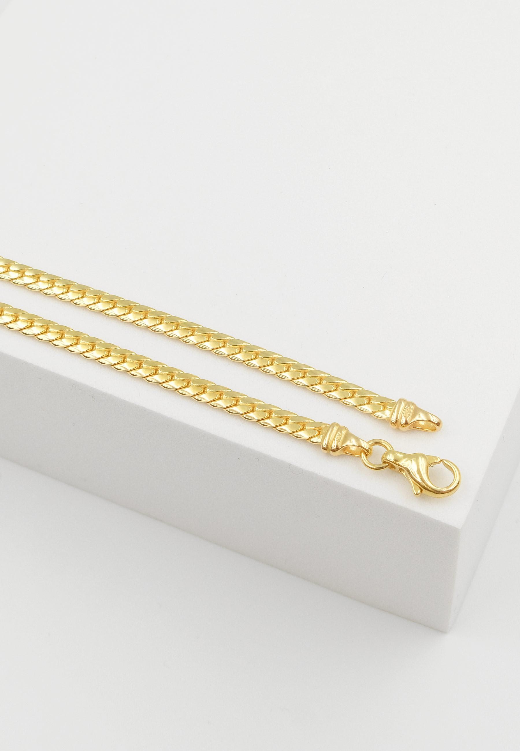 MUAU Schmuck  Collier Panzer Gelbgold 750, 3.6mm, 50cm 