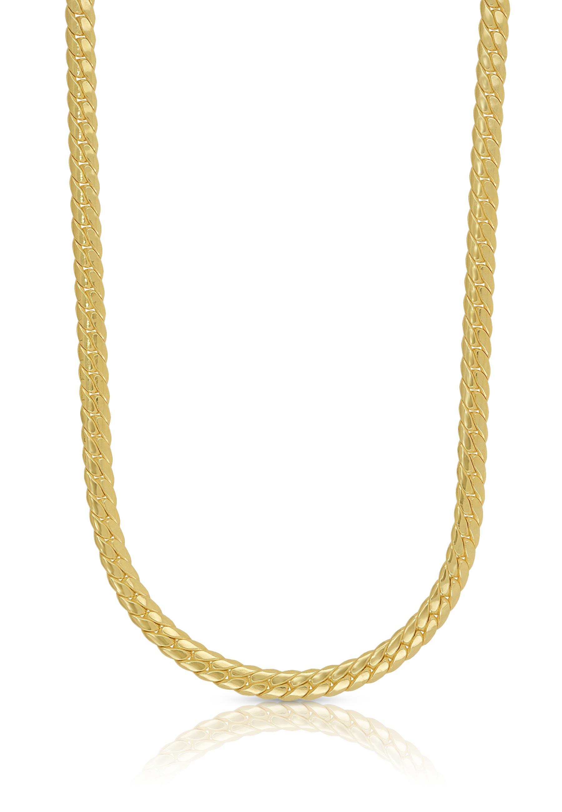 MUAU Schmuck  Collier Panzer Gelbgold 750, 3.6mm, 50cm 