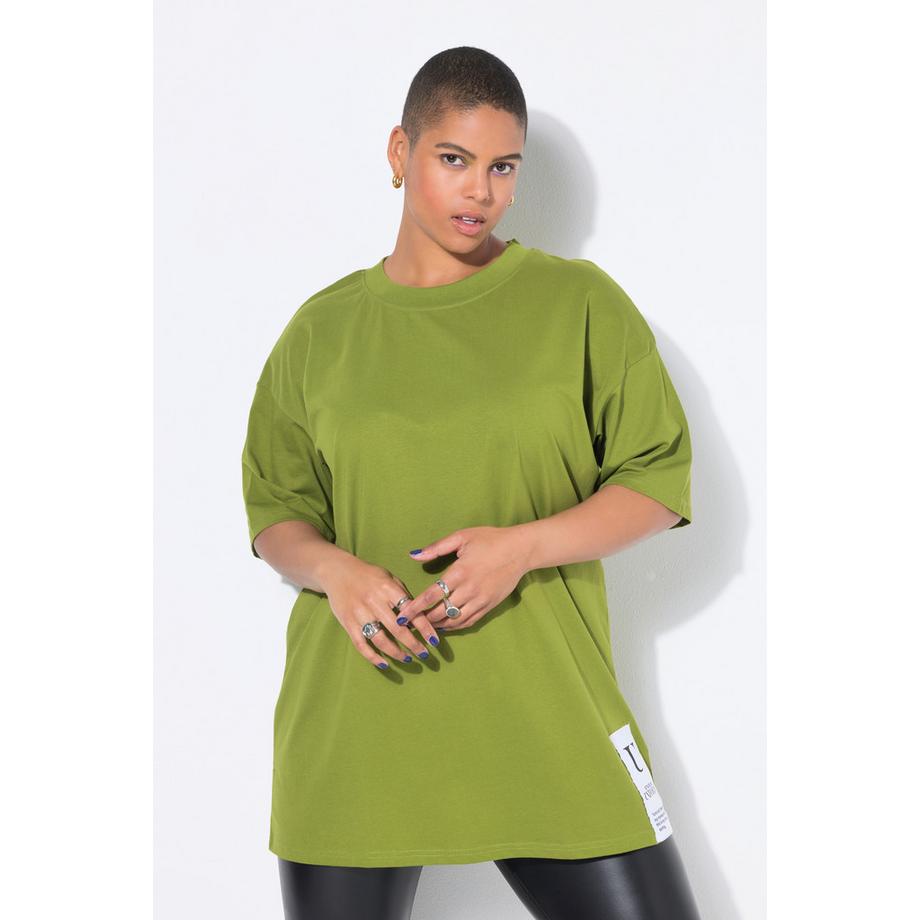 Studio Untold T-Shirt Oversize Mezza Manica con Applicazione sull'Orlo  