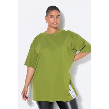 T-shirt dal taglio oversize con applicazione sull'orlo e mezze maniche