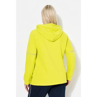 Ulla Popken  Hoodie, Reflektorpipings, Kapuze, Zipptasche, Langarm 