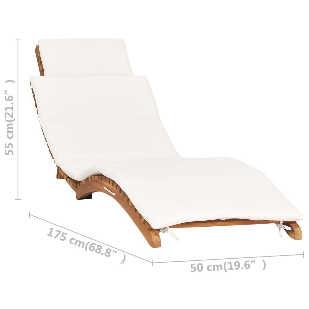 VidaXL Chaise longue teck  