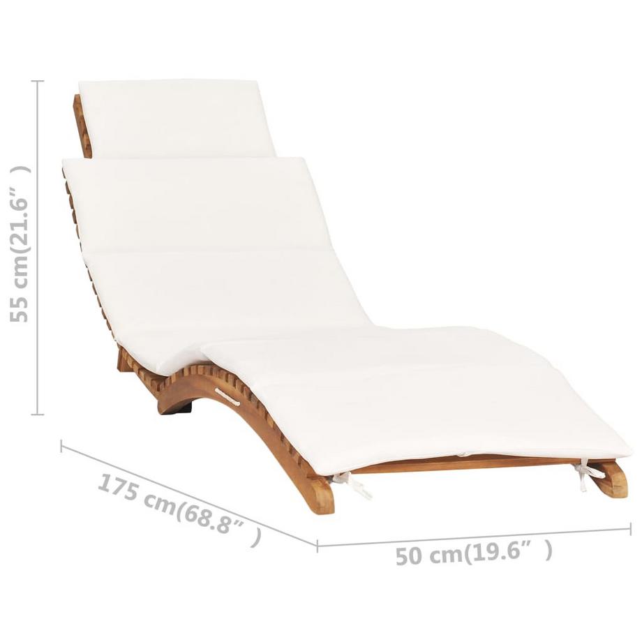 VidaXL Sonnenliege teak  
