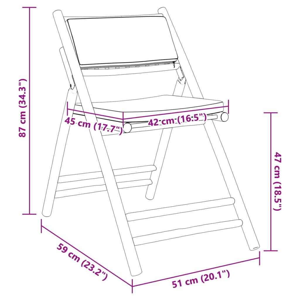 VidaXL Chaise de bistro bambou  