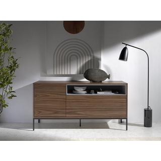 ANGEL CERDA Sideboard in Grau und Nussbaumholz  