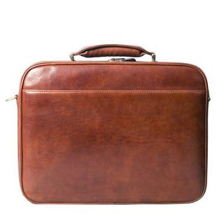 Maxwell Scott  Volterra - 17" Leder Laptoptasche 