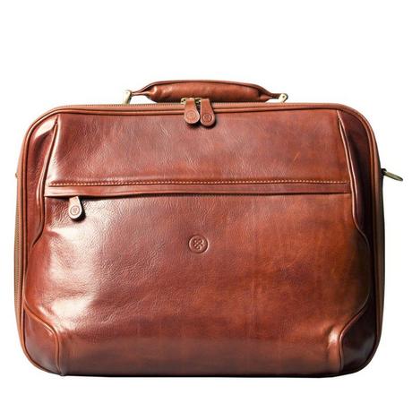 Maxwell Scott  Volterra - 17" Leder Laptoptasche 