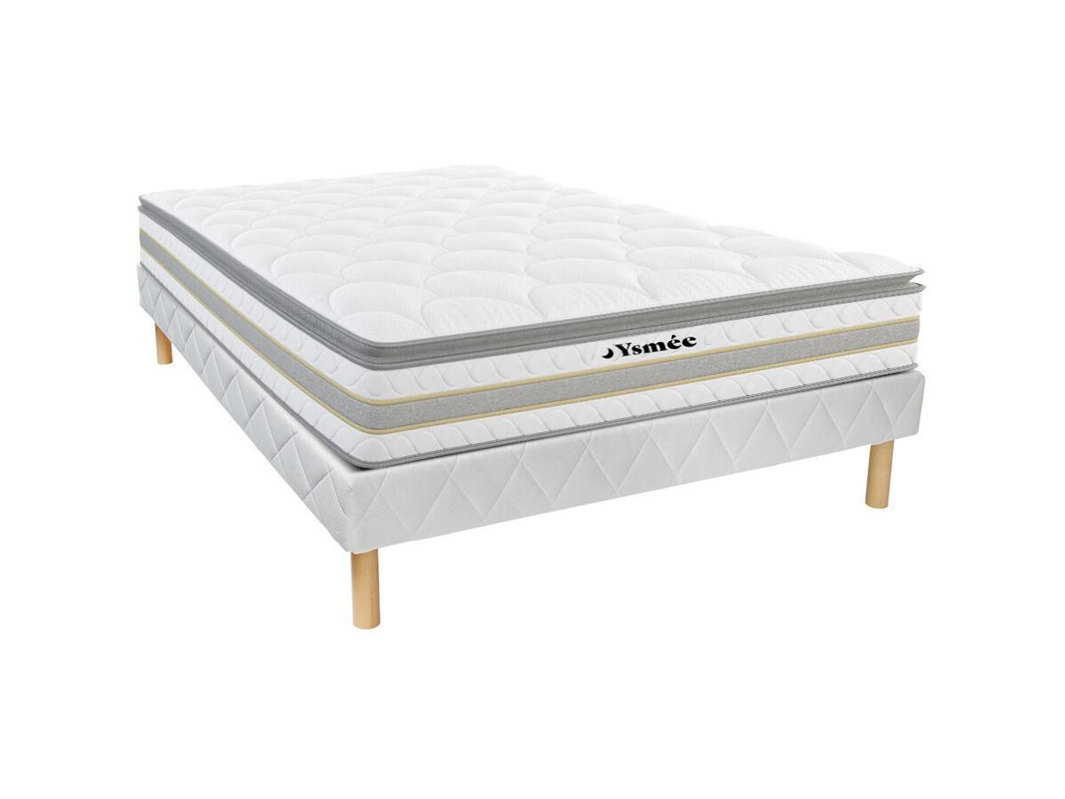 DREAMEA Ensemble sommier + Matelas ressorts ensachés surmatelas intégré CANTERBURY de DREAMEA  