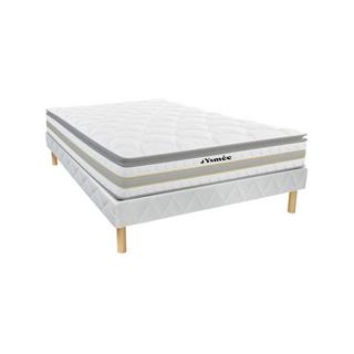 DREAMEA Ensemble sommier + Matelas ressorts ensachés surmatelas intégré CANTERBURY de DREAMEA  