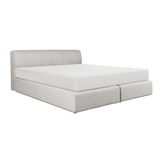 Ysmée Set completo boxspring Testata + Rete a doghe con LED + Materasso 180x200 cm Tessuto Grigio  - OTARU di YSMÉE  