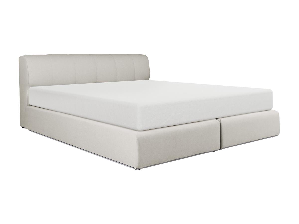 Ysmée Set completo boxspring Testata + Rete a doghe con LED + Materasso 180x200 cm Tessuto Grigio  - OTARU di YSMÉE  