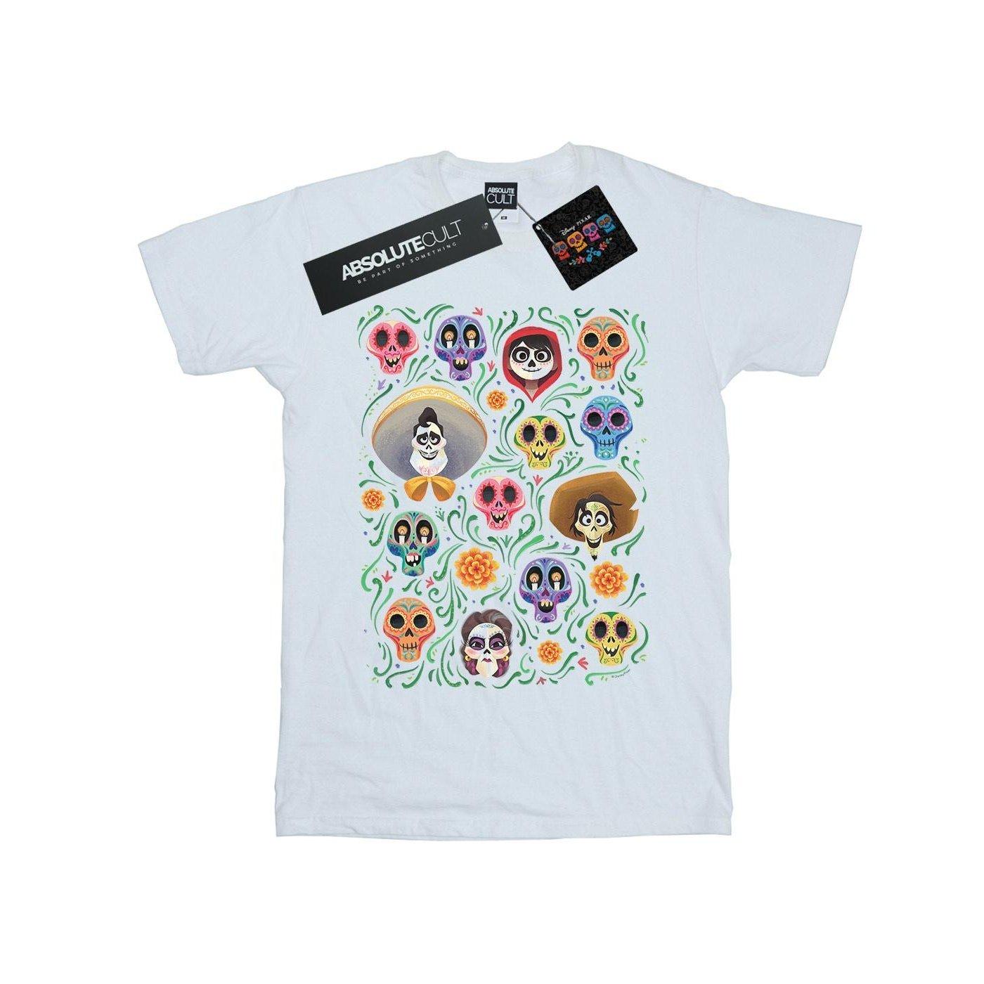 Image of Coco Heads Pattern Tshirt Herren Weiss 5XL