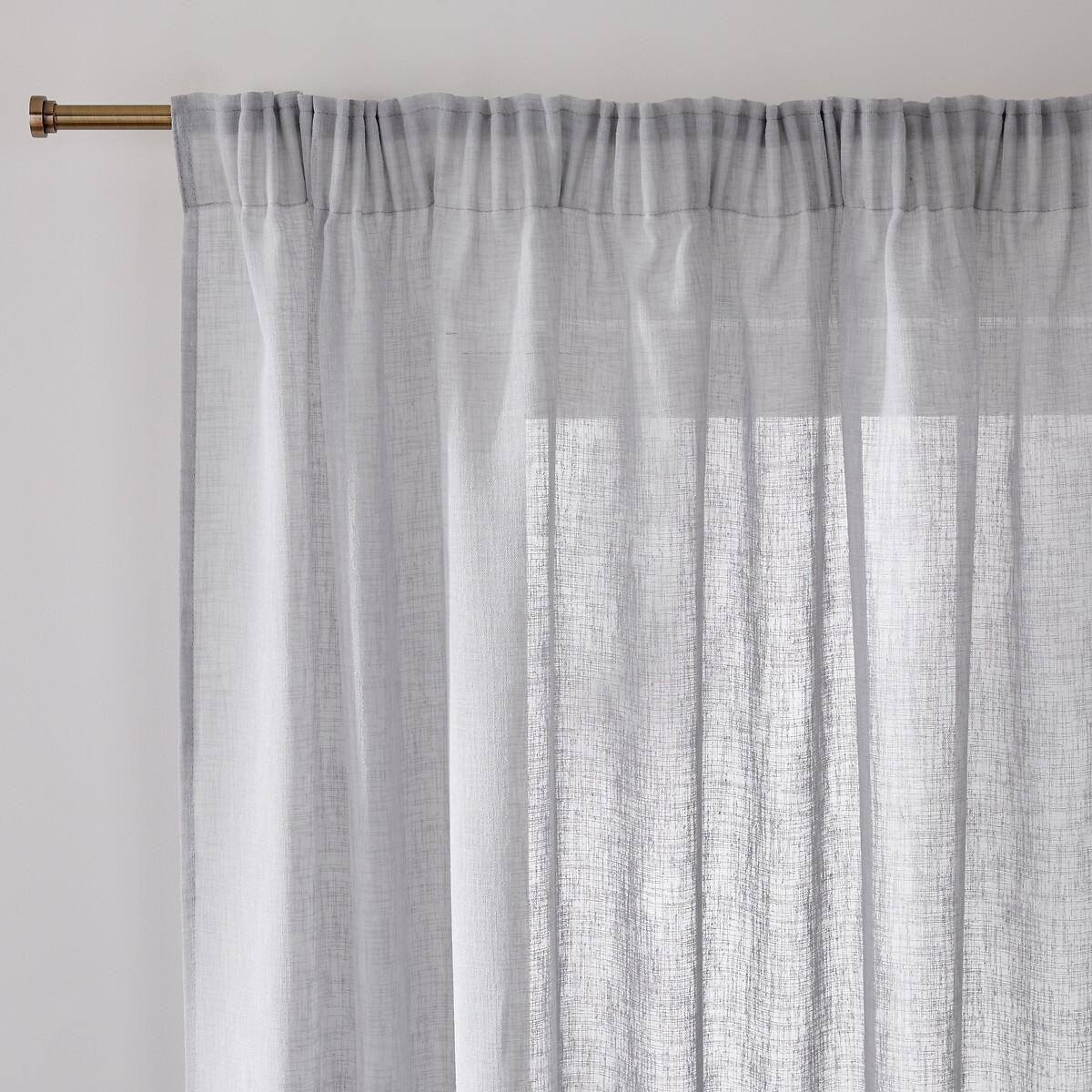 Image of Vorhang Nyong Mit Faltenband Unisex Grau 140x180 cm