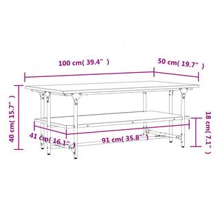 VidaXL Table basse bois d'ingénierie  