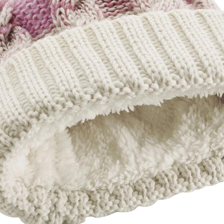 Beechfield Bonnet Tricoté Ombre à Pompon  