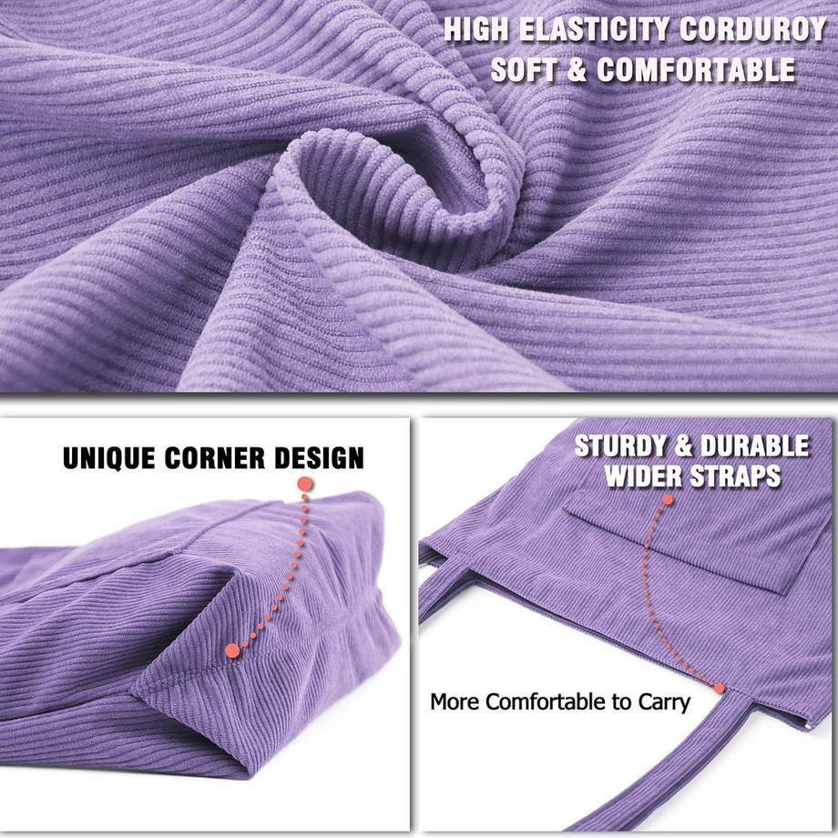 Only-bags.store Kordtasche Reissverschluss Umhängetasche Shopper Grosse Tragetasche  