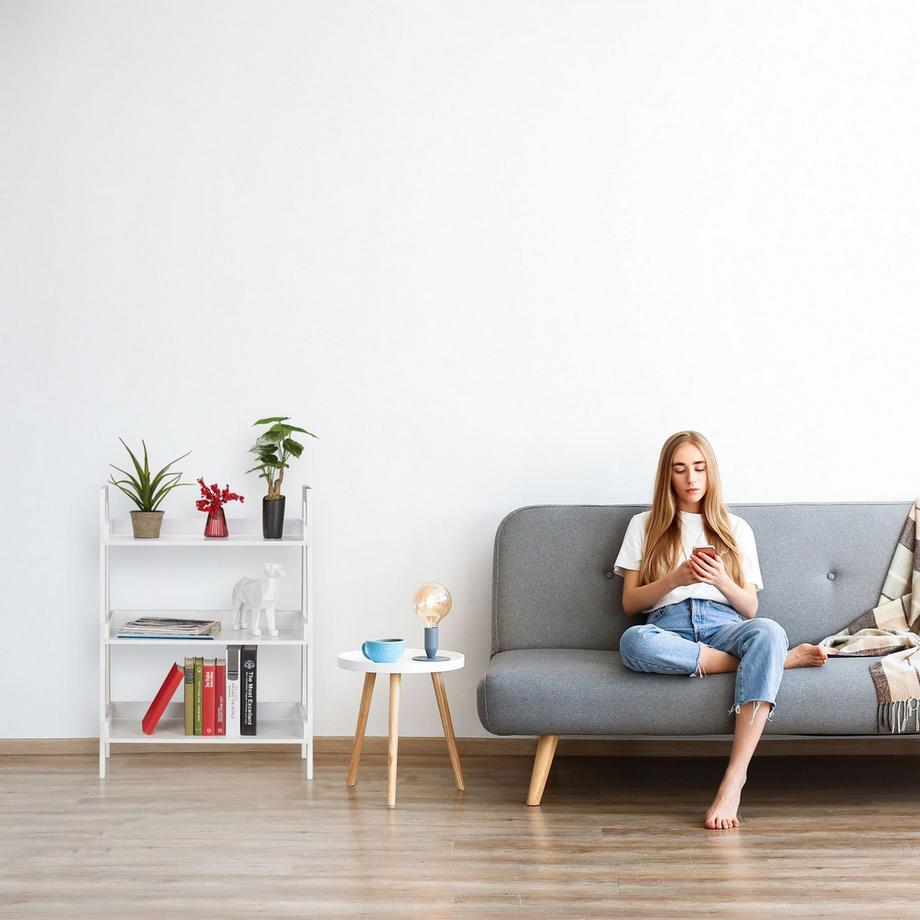 Northix  Étagère autoportante blanche à 4 niveaux 