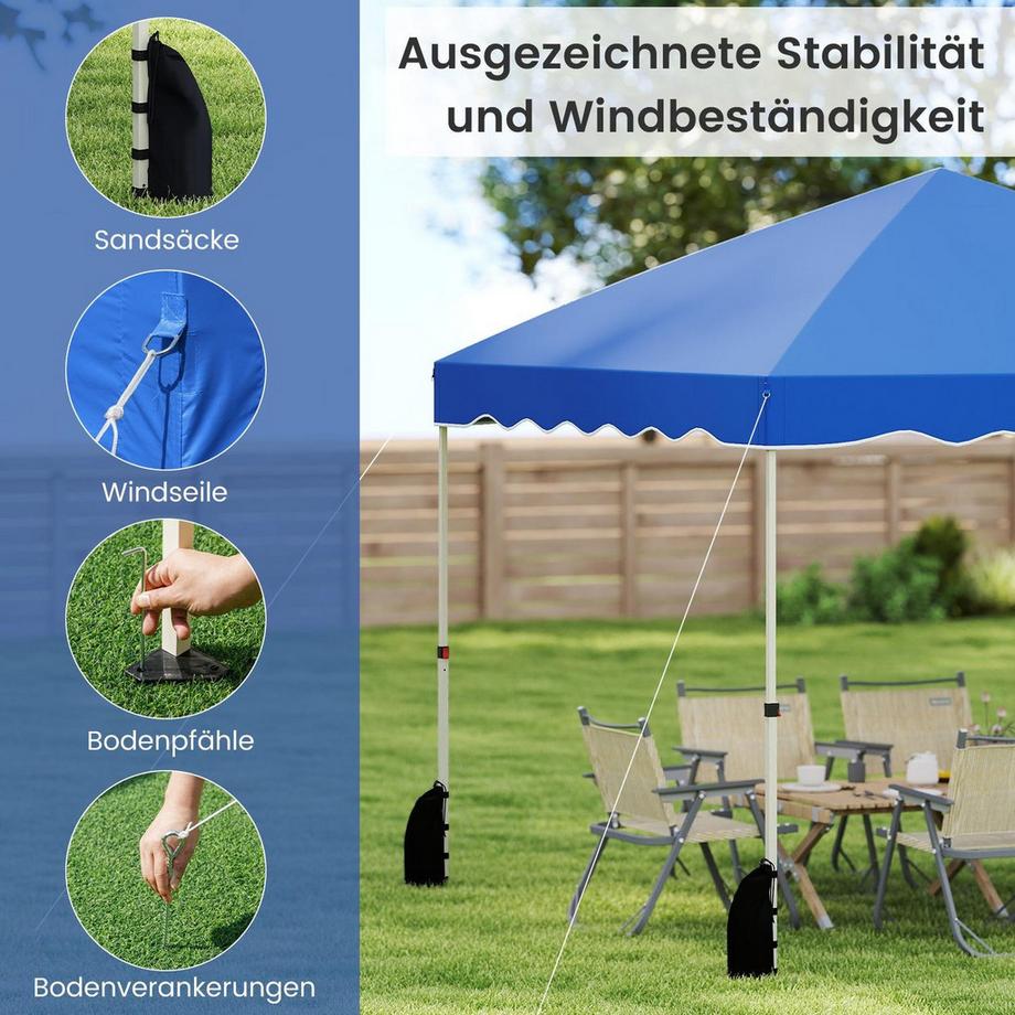 Northix Pop-Up-Überdachungszelt mit Rädern  