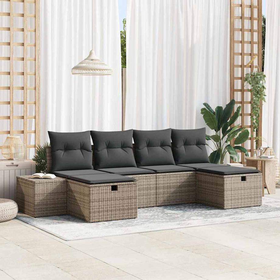 VidaXL Divano da esterno Polyrattan  