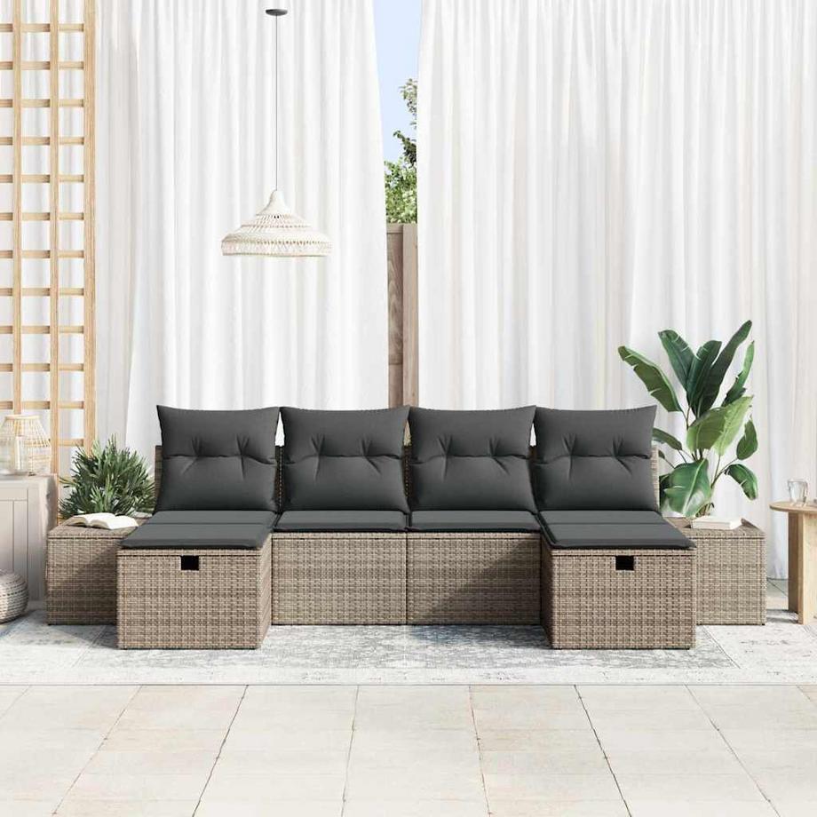 VidaXL Divano da esterno Polyrattan  