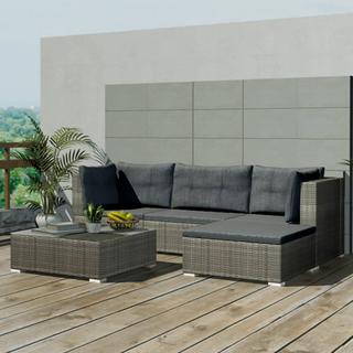 VidaXL Ensemble de canapés de jardin rotin synthétique  