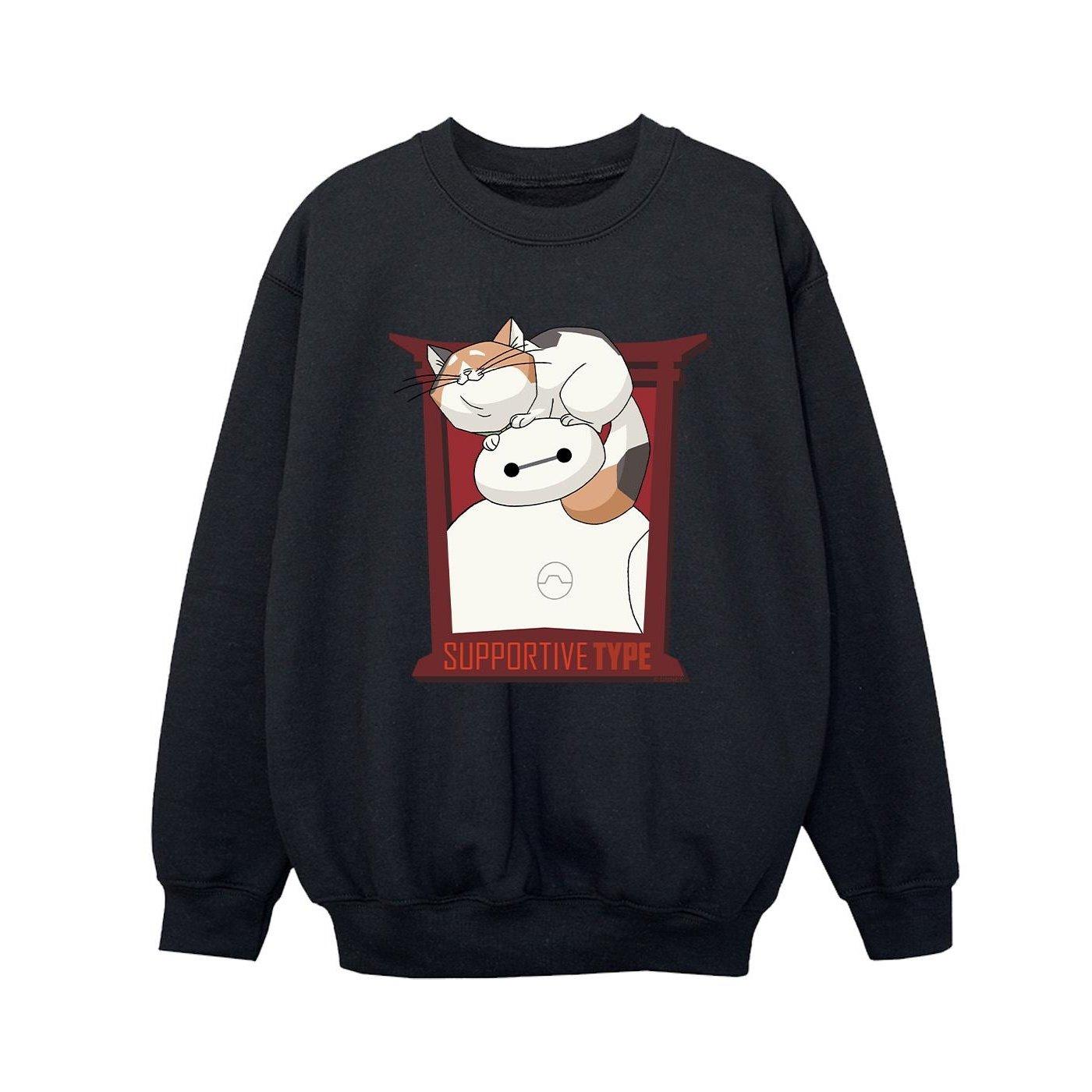 Image of Big Hero 6 Baymax Frame Support Sweatshirt Unisex Schwarz 152-158