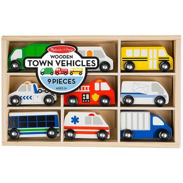 Stadtfahrzeuge Holz (9Teile)