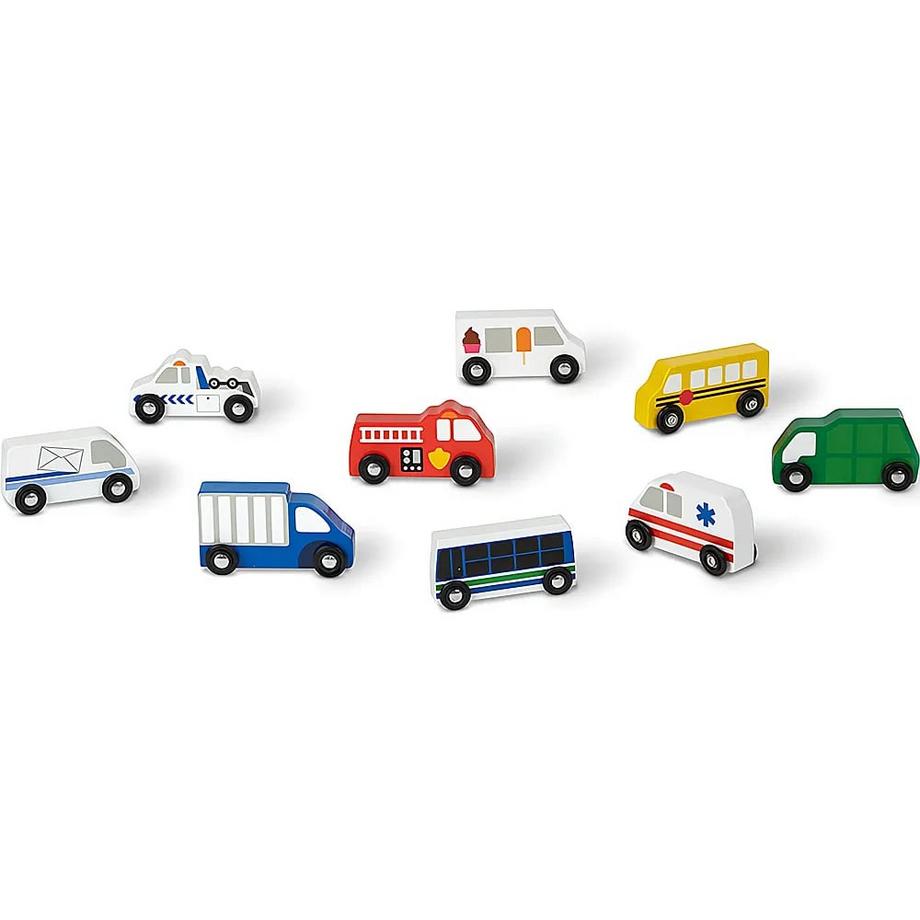 Melissa & Doug  Stadtfahrzeuge Holz (9Teile) 