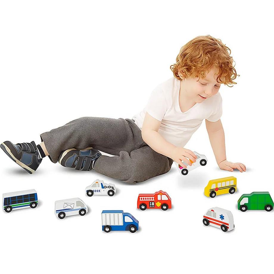 Melissa & Doug  Stadtfahrzeuge Holz (9Teile) 