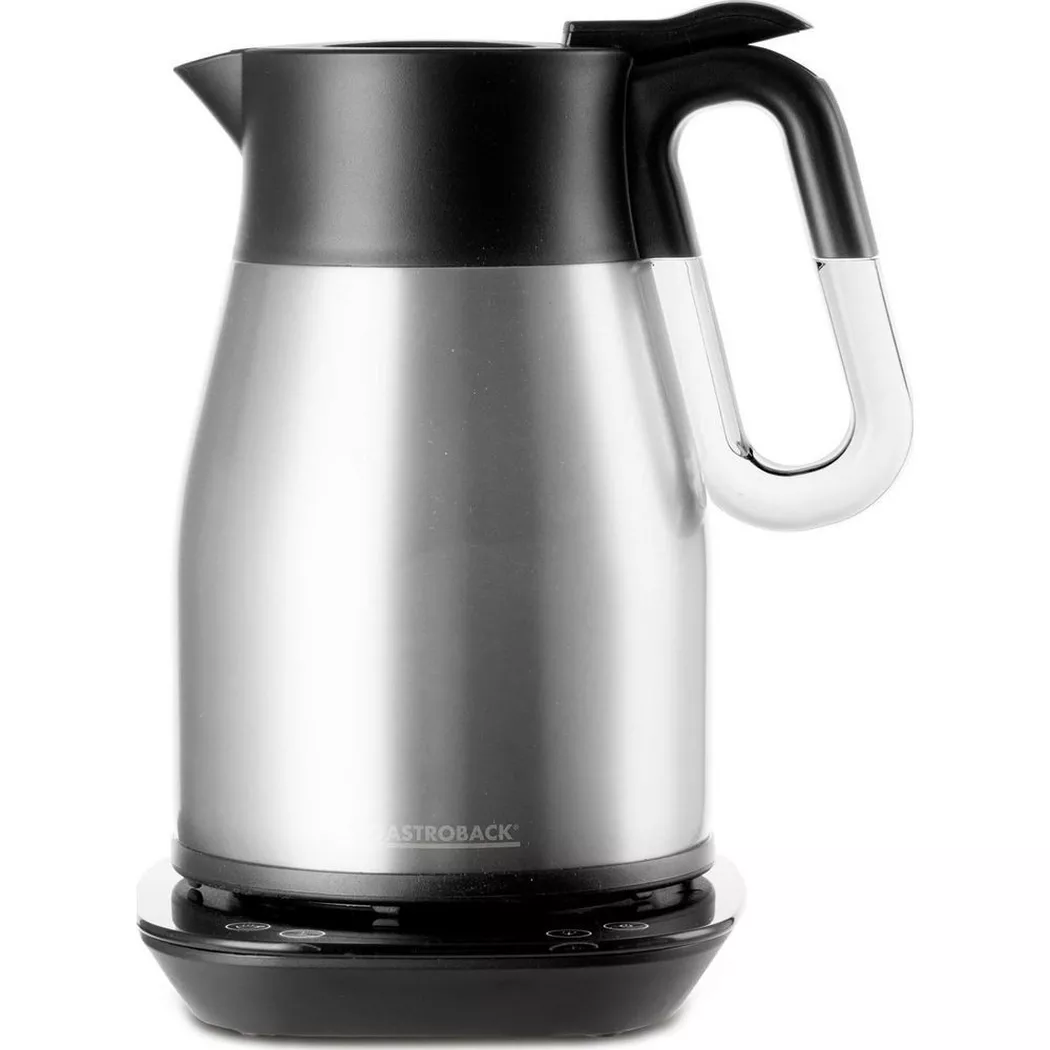 Gastroback – Wasserkocher Advanced Thermo 1.7l, Silber, Schwarz, 1.7L