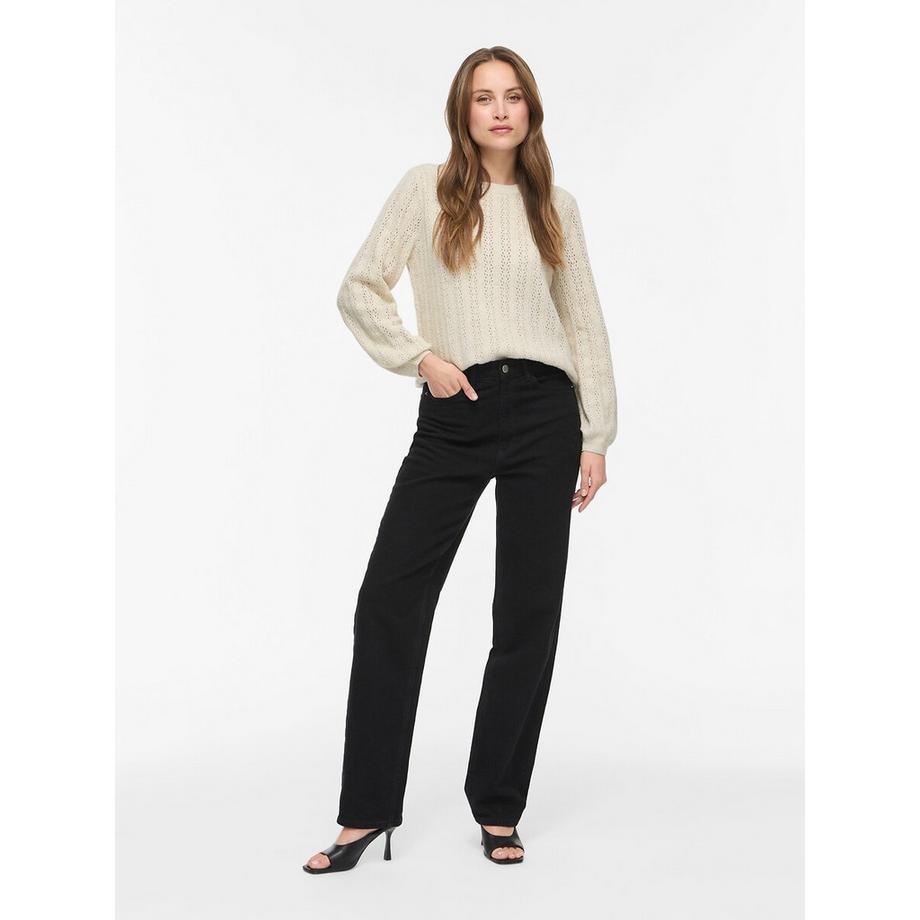 VILA Pull ajouré col rond  
