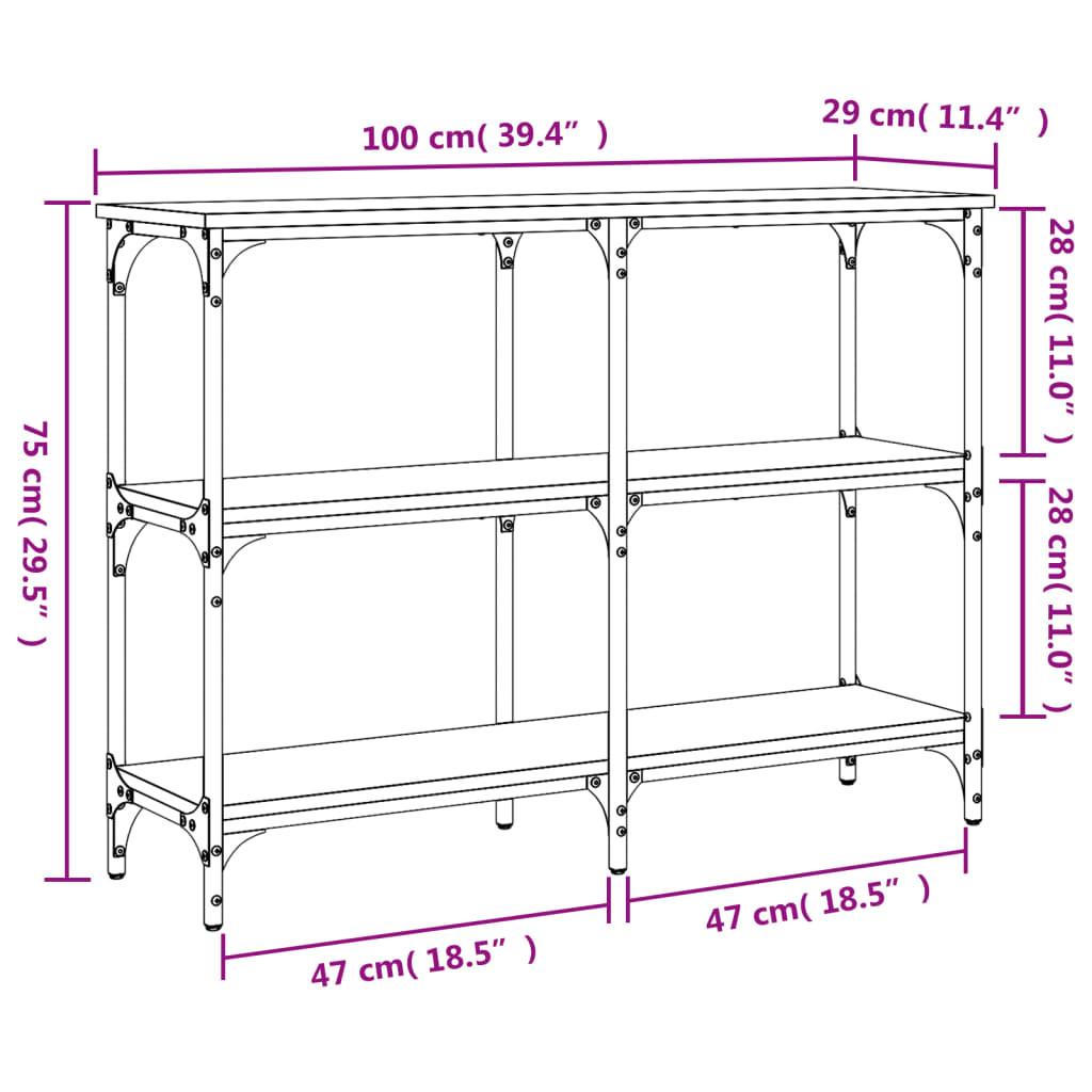 VidaXL Table console bois d'ingénierie  