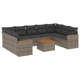 VidaXL set divano da giardino Polirattan  