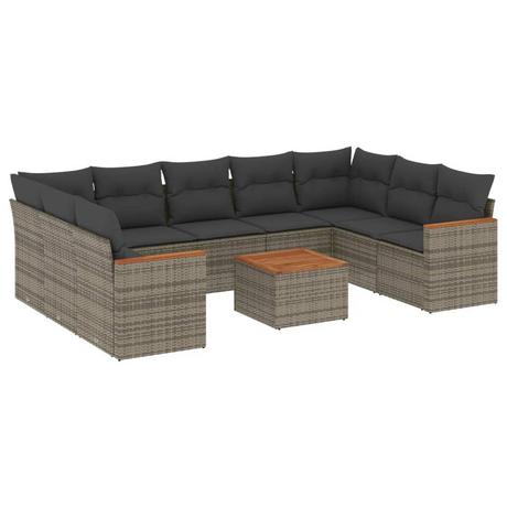 VidaXL set divano da giardino Polirattan  