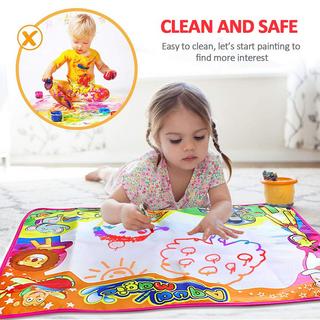 Activity-board  Tapis de coloriage Water Doodle Mat Magic Doodle, avec stylo pour tapis de coloriage et accessoires pour tampons, tapis de dessin pour enfants 