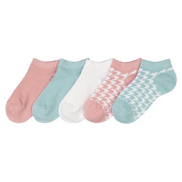 Lot de 5 paires de socquettes pied de poule