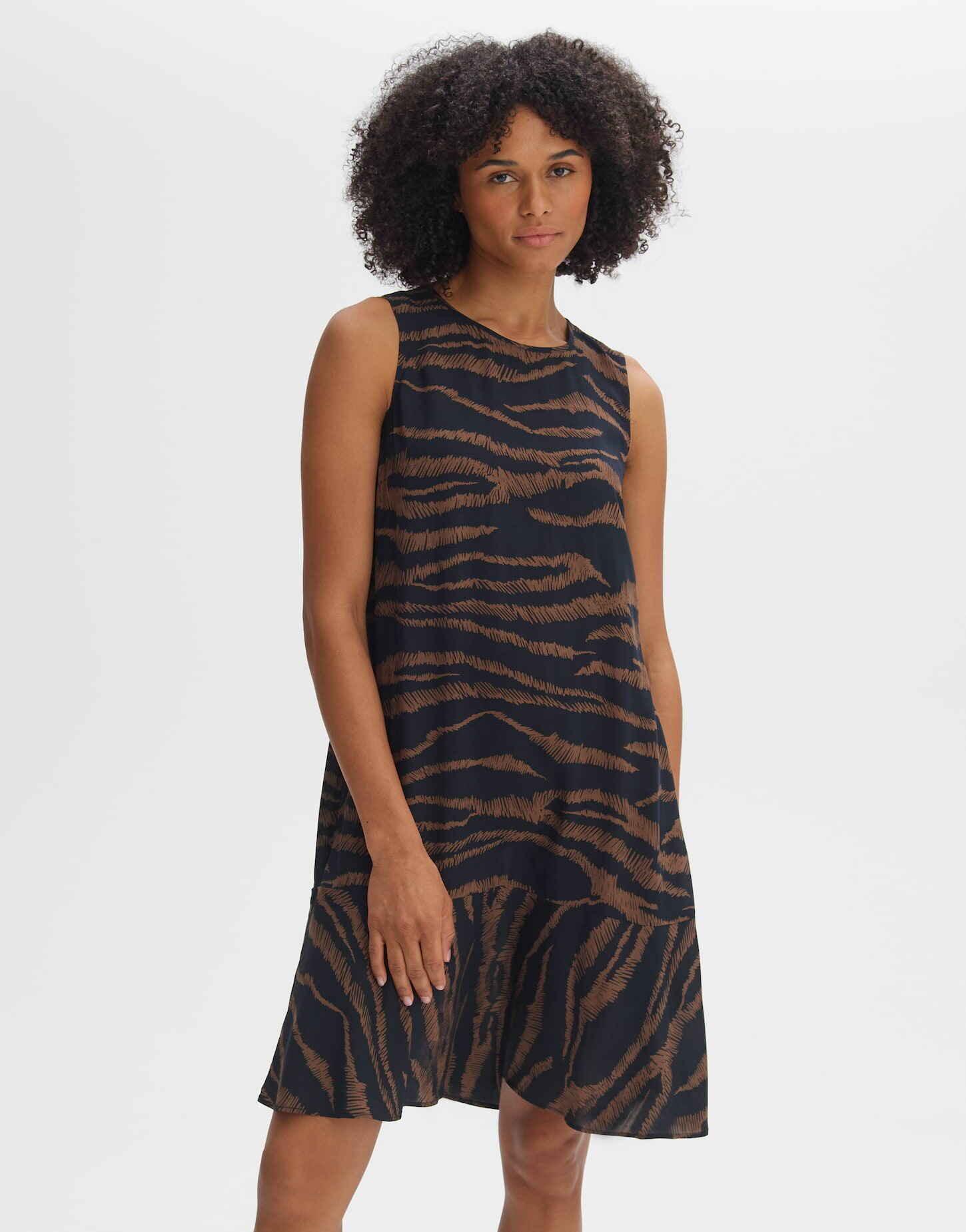 Image of Sommerkleid Wenola Safari Leicht Ausgestellt Geschnitten Damen Blau 36