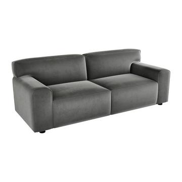 Sofa 3-Sitzer - Samt - Grau - OTRANO