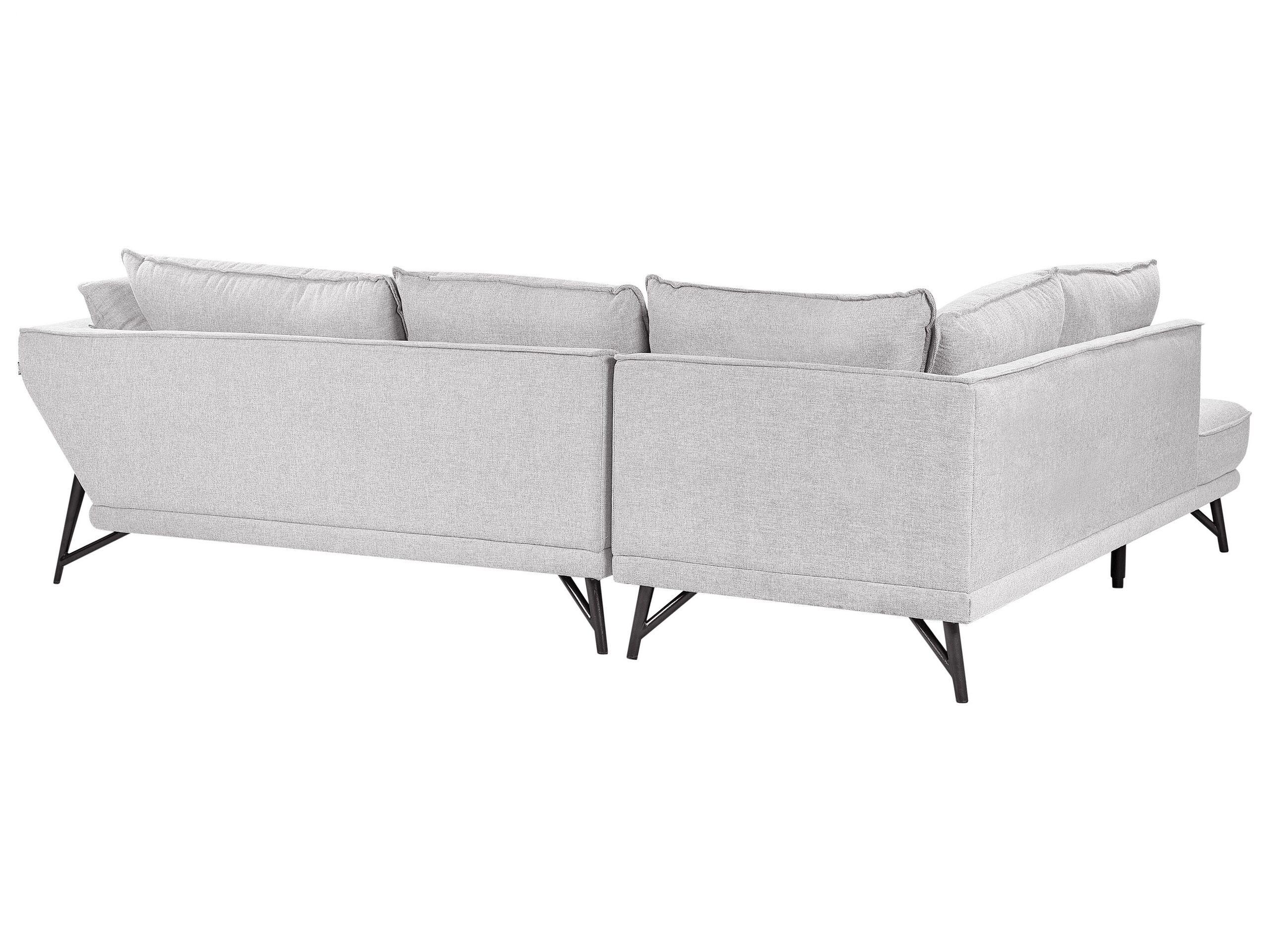 Beliani Ecksofa aus Leinen Modern ELGA  