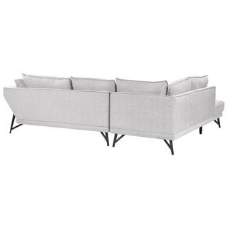 Beliani Ecksofa aus Leinen Modern ELGA  