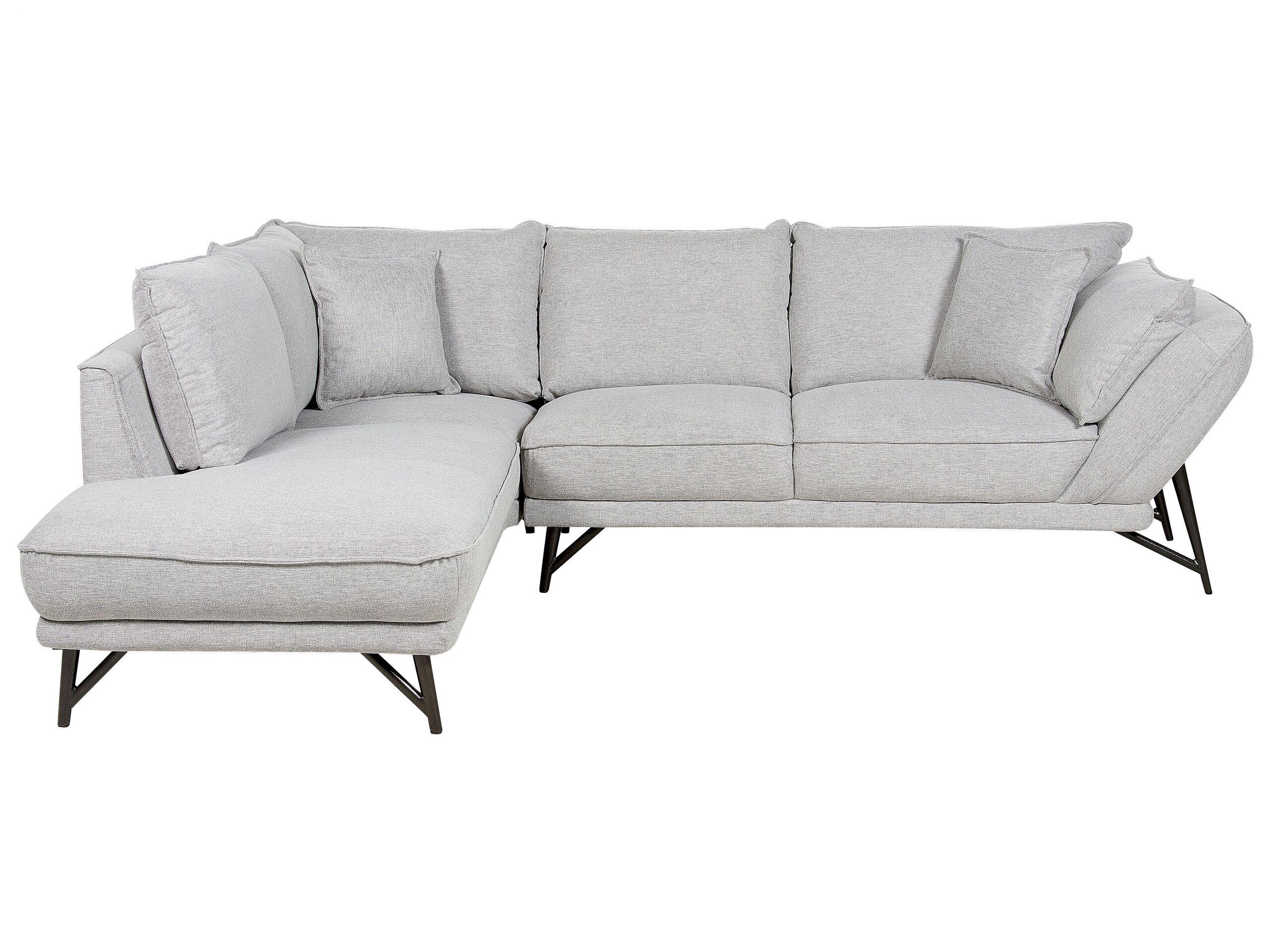 Beliani Ecksofa aus Leinen Modern ELGA  