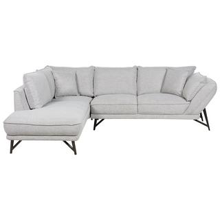 Beliani Ecksofa aus Leinen Modern ELGA  