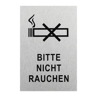 Pricenet Aluminium-Türschild „Bitte nicht Rauchen“ 150x100mm  